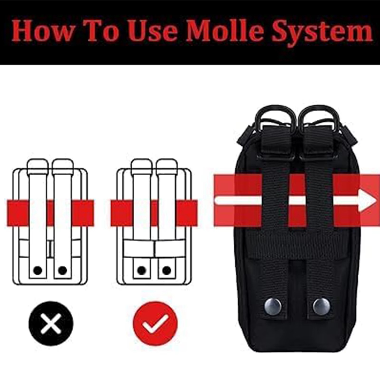Bolsa de primeros auxilios táctica Molle IFAK vacía para emergencias - imagen 2