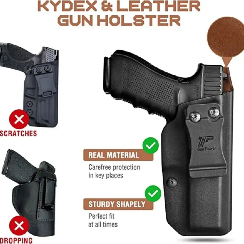 Para funda Taurus G2C /Taurus G3C / Taurus G2 PT111 / PT1404, funda Kydex de transporte oculta IWB con interior de cuero, mano derecha - imagen 4