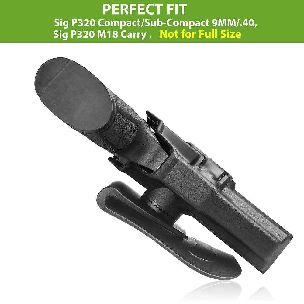 Funda para Sig Sauer P320 Compact M18 nivel táctico 2 polímero fuera de la pretina paleta soporte para pistola accesorios derecho - imagen 3