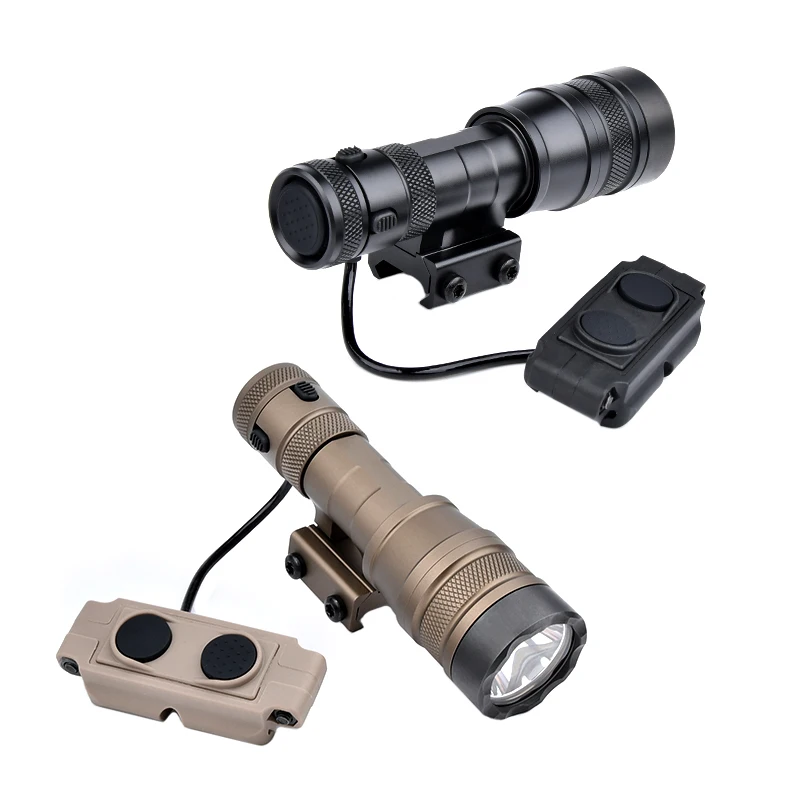 WADSN-linterna táctica con interruptor de presión Dual, accesorio de 1000 lúmenes para arma de caza, luz de explorador Airsoft, compatible con riel de 20mm - imagen 3