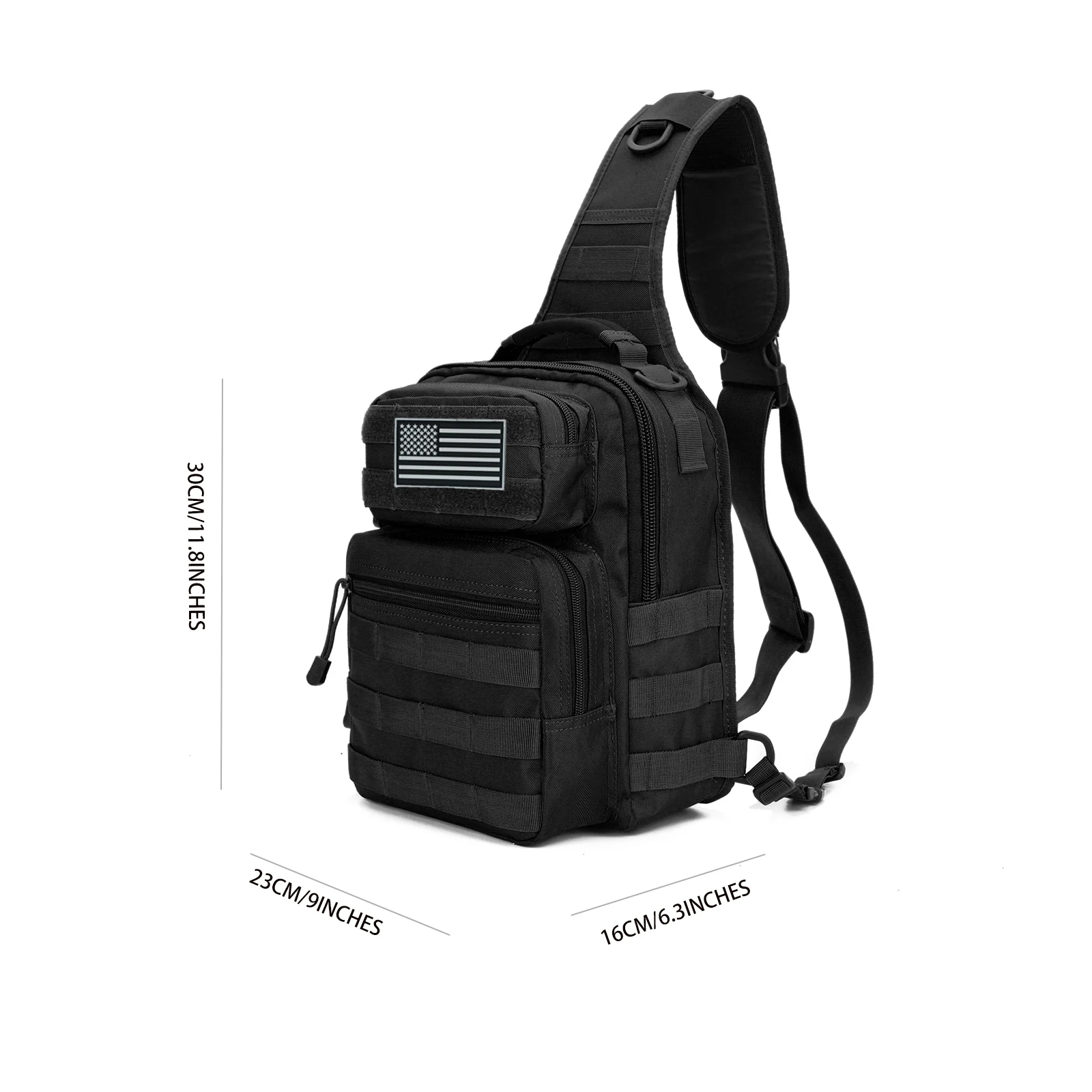 Bolsa táctica Rover, bandolera Molle Assault Range PackS, bolsa de día para pañales para hombres, viajes, senderismo, Camping - imagen 5