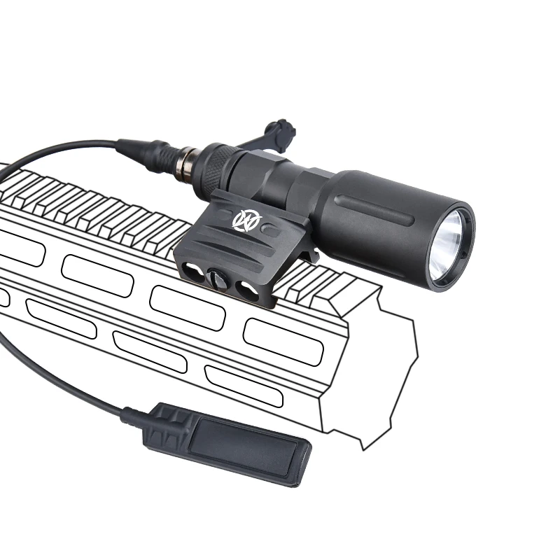 WADSN-linterna táctica de PLH-V2 con Base de montaje Offset para caza, arma Airsoft, riel Picatinny, Rifle, accesorio de pistola, 20mm - imagen 3