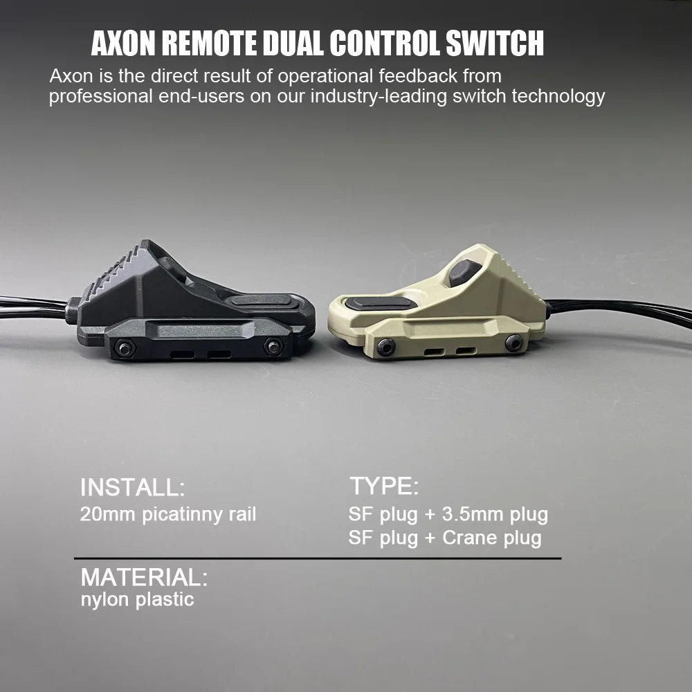 Interruptor táctico de presión remota Dual SF / Crane Laser, enchufe de 3,5mm, M300, M600, botón de luz Scout, linterna para riel de 20mm, Airsoft - imagen 5