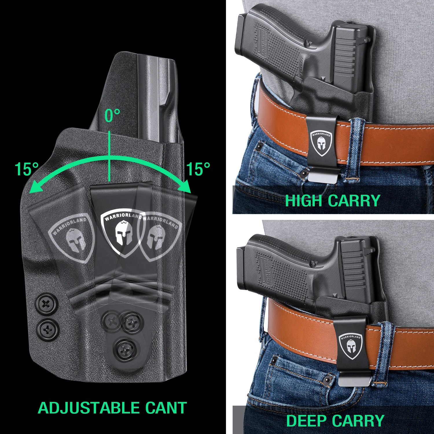 Funda Kydex IWB Glock 19 Sig P365 mano derecha con clip de cinturón - imagen 5