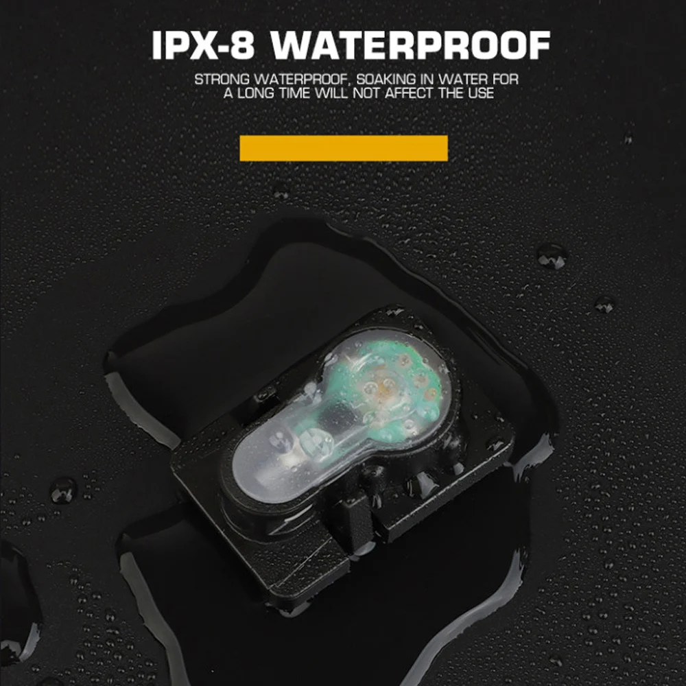 Luz de señal táctica Airsoft para casco, montaje en Riel, lámpara intermitente de seguridad para supervivencia al aire libre, accesorios de caza y Camping - imagen 5