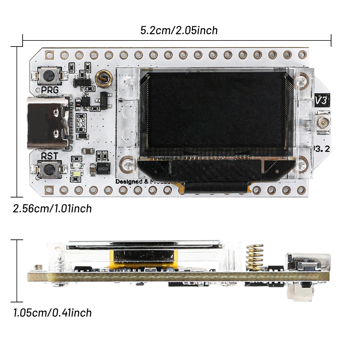 Placa de módulo Heltel ESP32 V3 para nudo Lora meshtástico con Chip SX1262 ESP32 LoRa 32 V3 Bluetooth WiFi IPEX SMA Lora antena - imagen 3