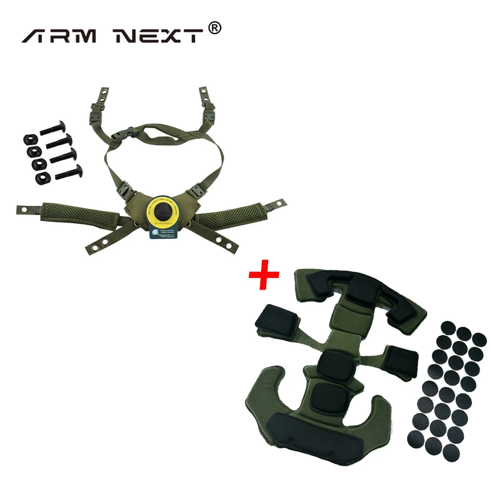 Sistema de suspensión para casco táctico, cordón de suspensión, correa para la barbilla para equipo Wendy FAST MICH, accesorios para casco táctico