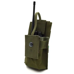 Bolsa táctica MOLLE ajustable para radio e intercomunicador
