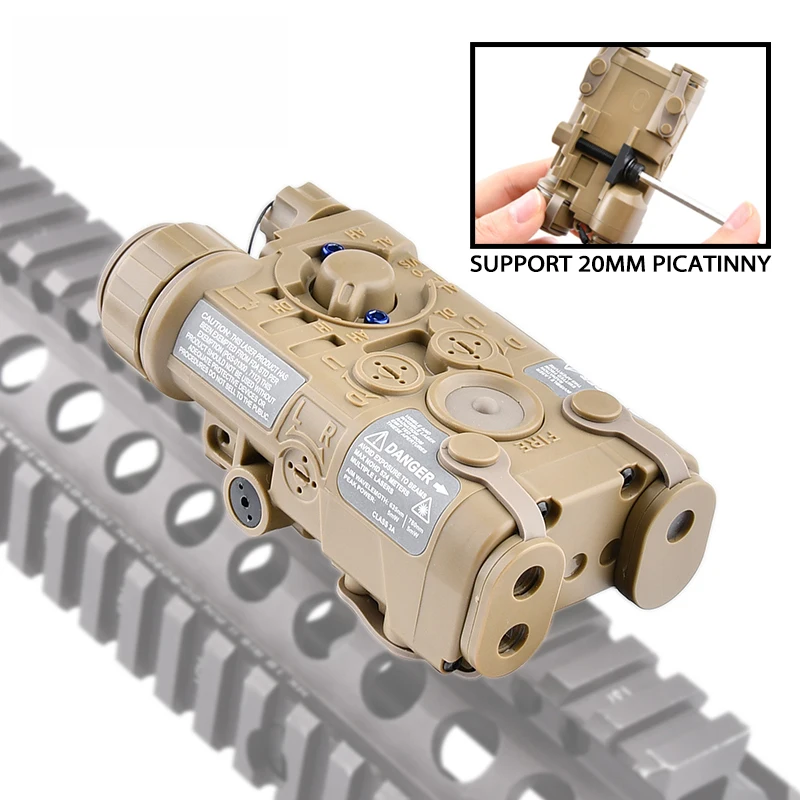 Airsoft-DBAL-A2 modelo simulado de plástico PEQ15 NGAL MAWL, mira láser, sin función caja de batería, montaje QD, Swicth de presión, ajuste Picatinny - imagen 5