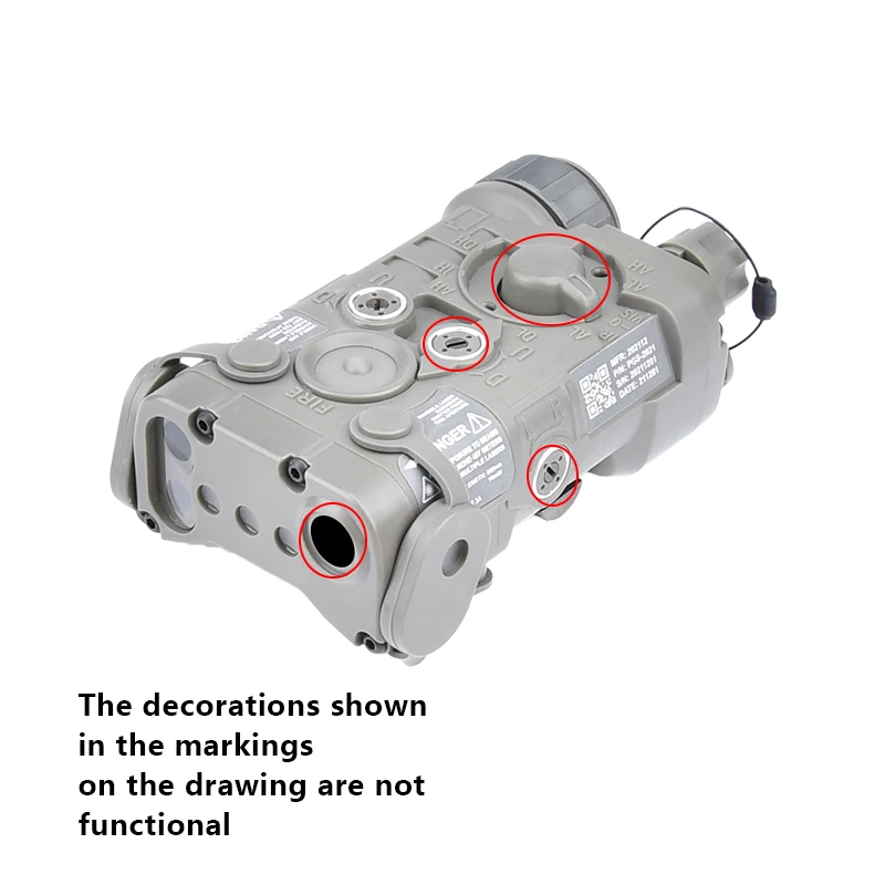 Interruptor de presión estroboscópico de luz blanca para arma de caza, accesorio táctico de nailon de plástico NGAL, punto verde, azul y rojo - imagen 3