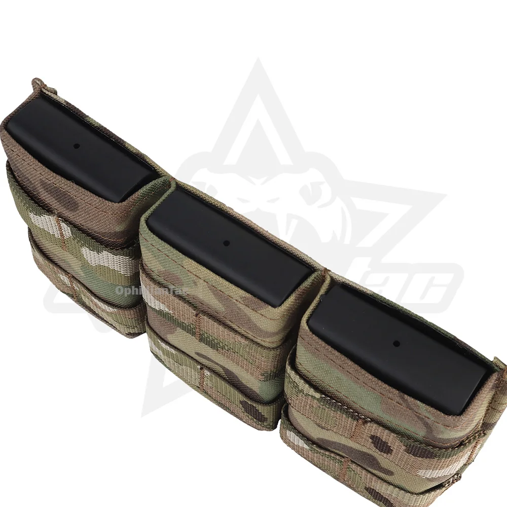 OPHIDIAN FAST 5,56, bolsa Triple para revistas, portador de placa media, Panel frontal M4 AR15, revistero, accesorios para chaleco Airsoft - imagen 3