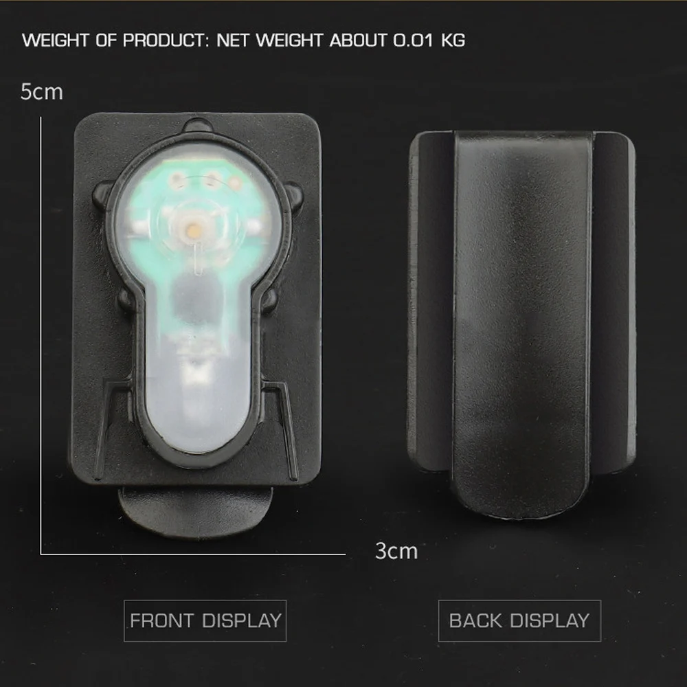 Luz de señal táctica MOLLE para chaleco de caza, cinturón con Clip, casco de seguridad de supervivencia, lámpara intermitente, herramienta de Camping impermeable - imagen 2