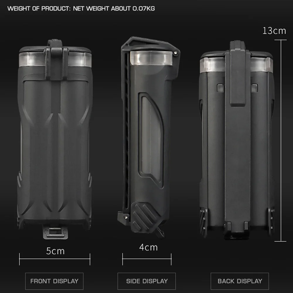 Caja de almacenamiento de batería táctica MOLLE Airsoft, estuche de herramientas de caza, resistente al agua, CR123, pilas AA/AAA 18650, equipo de transporte - imagen 2
