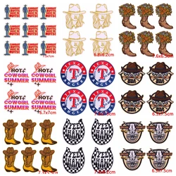 10 unids/lote parche de vaquero de Texas parches bordados para planchar para ropa parches termoadhesivos en la ropa pegatinas de parche Westcowboy