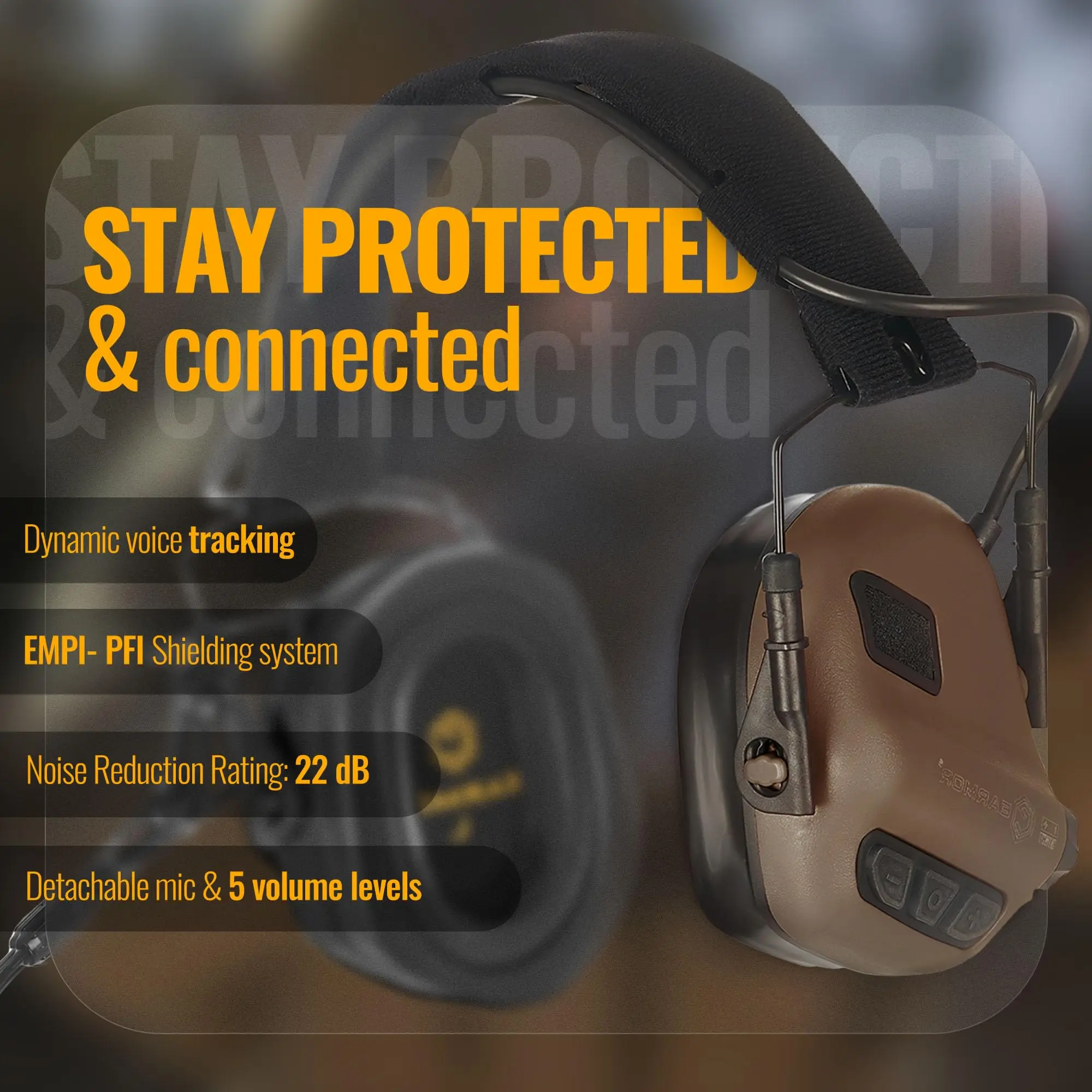 EARMOR M32 MOD4 auriculares tácticos antiruido, auriculares tácticos para tiro y comunicación de aviación - imagen 5