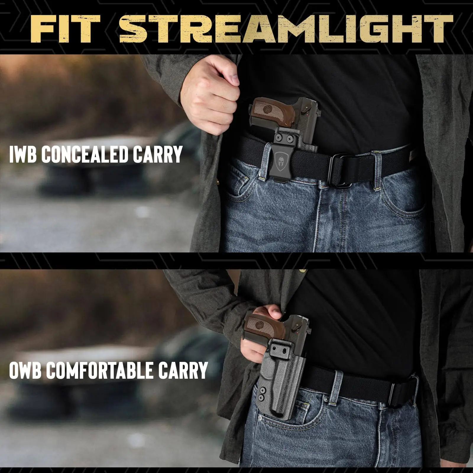 Solo Compatible con pistola Makarov MP, funda IWB Kydex con corte óptico de garra, funda de transporte oculta con pretina interior, mano derecha - imagen 5