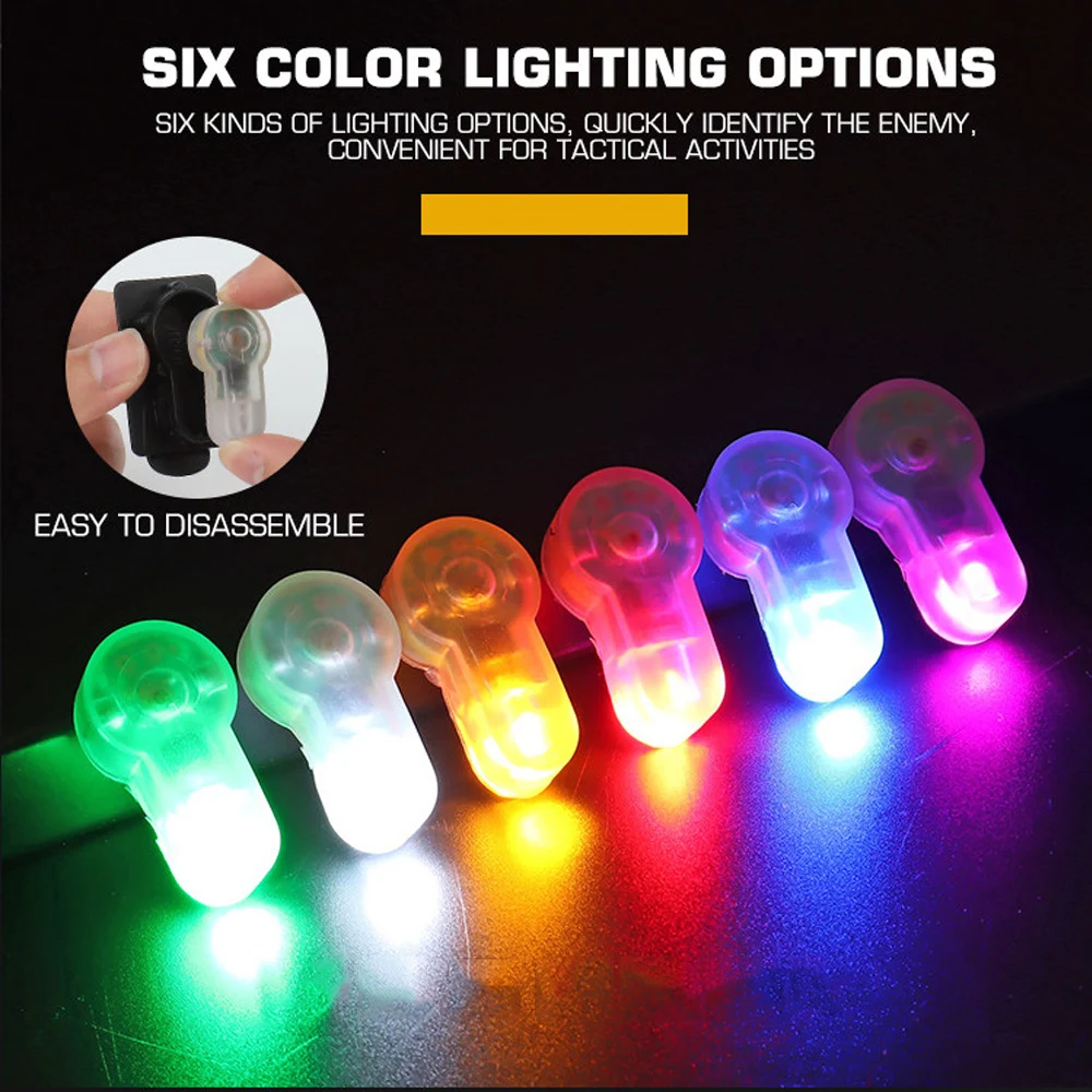 Luz de señal táctica MOLLE para chaleco de caza, cinturón con Clip, casco de seguridad de supervivencia, lámpara intermitente, herramienta de Camping impermeable - imagen 5