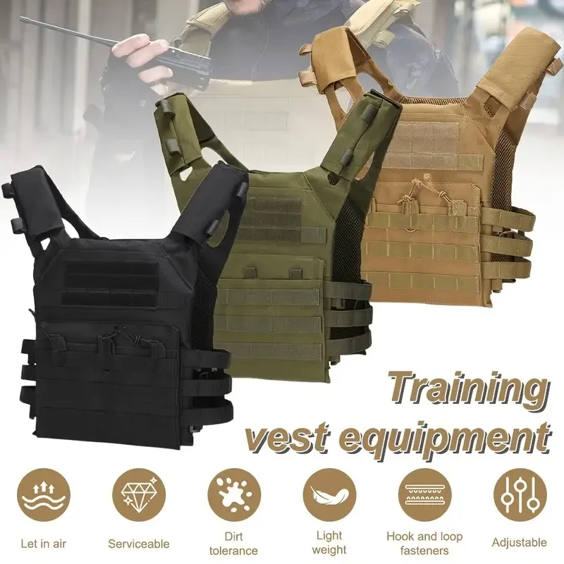 Nuevo portador de placa Molle militar, revista Airsoft Paintball CS, chaleco protector a prueba de balas para exteriores, chaleco táctico de caza - imagen 3