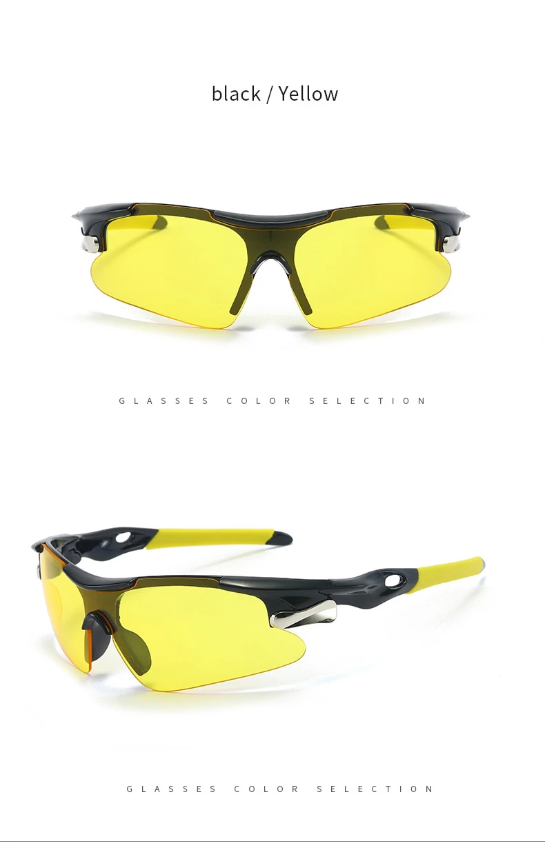 Un par de gafas de sol amarillas y negras