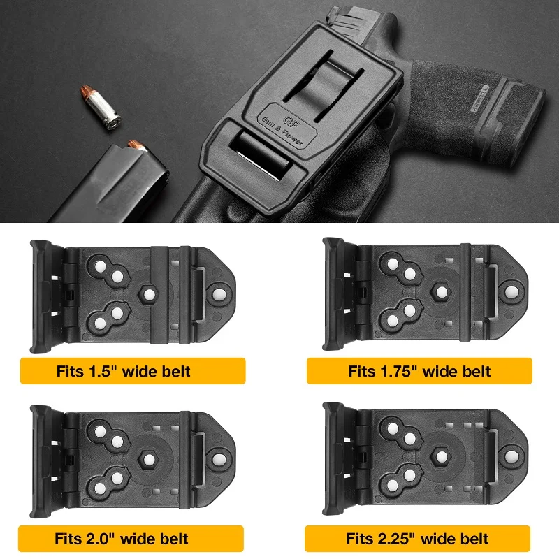 Para Springfield Hellcat, funda OWB Kydex, cinturilla exterior, bolsa táctica de caza de extracción rápida, bloqueo de sonido de clic, mano derecha - imagen 3
