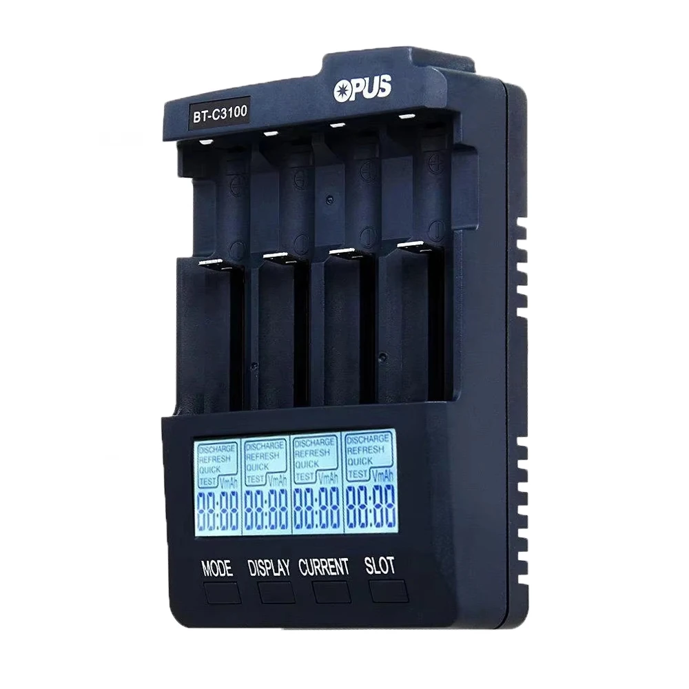 OPUS BT-C3100 V2.2 Universal cuatro ranuras reposición de pantalla LCD cargador de batería inteligente recargable accesorios y piezas nuevo - imagen 2