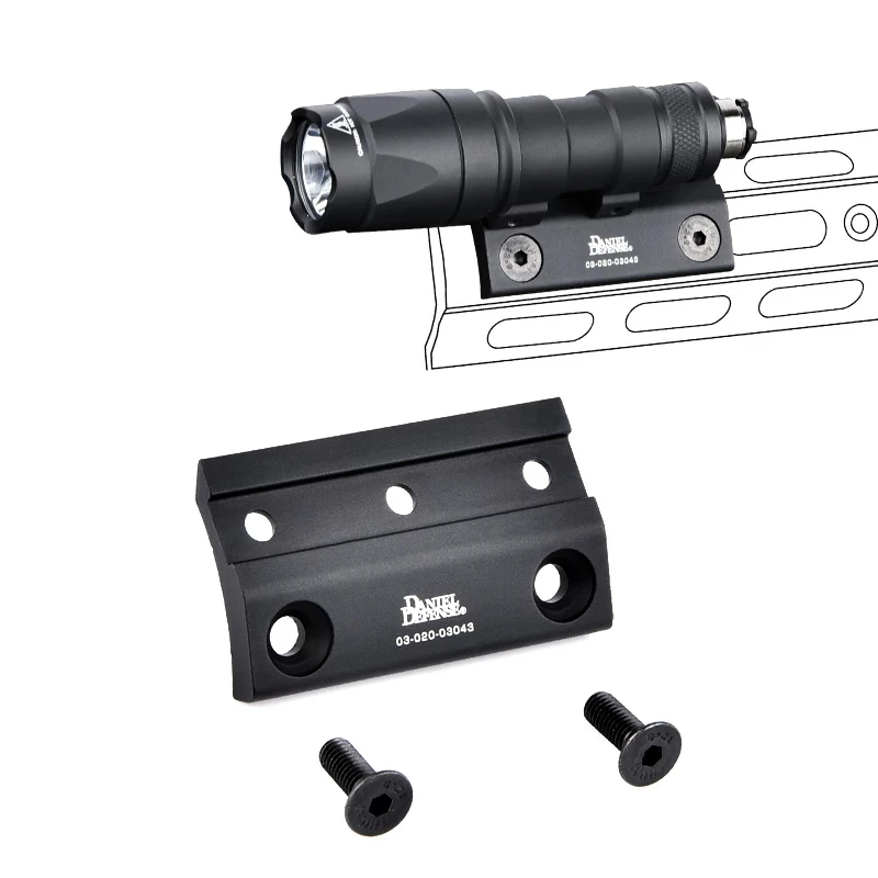 Luz de explorador montaje lateral DD CNC Keymod M-LOK Rail para SF M300 M600 linterna táctica soportes de Base accesorios de caza - imagen 5