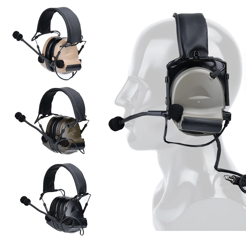 WADSN Civil C2 COMTA II auriculares de comunicación Kenwood U94 PTT auriculares de caza al aire libre accesorios Airsoft - imagen 5