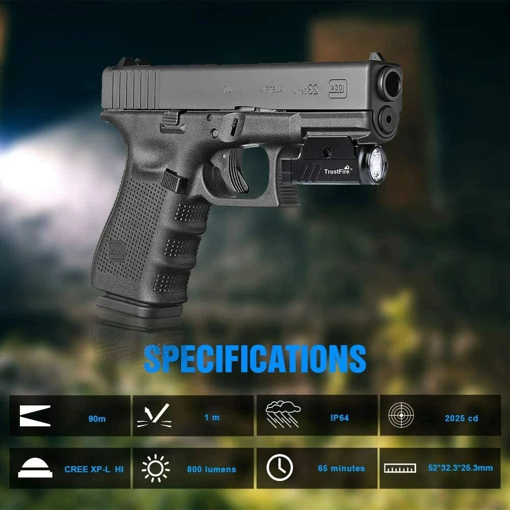 Trustfire GM23 linterna táctica para pistola con liberación rápida - imagen 3