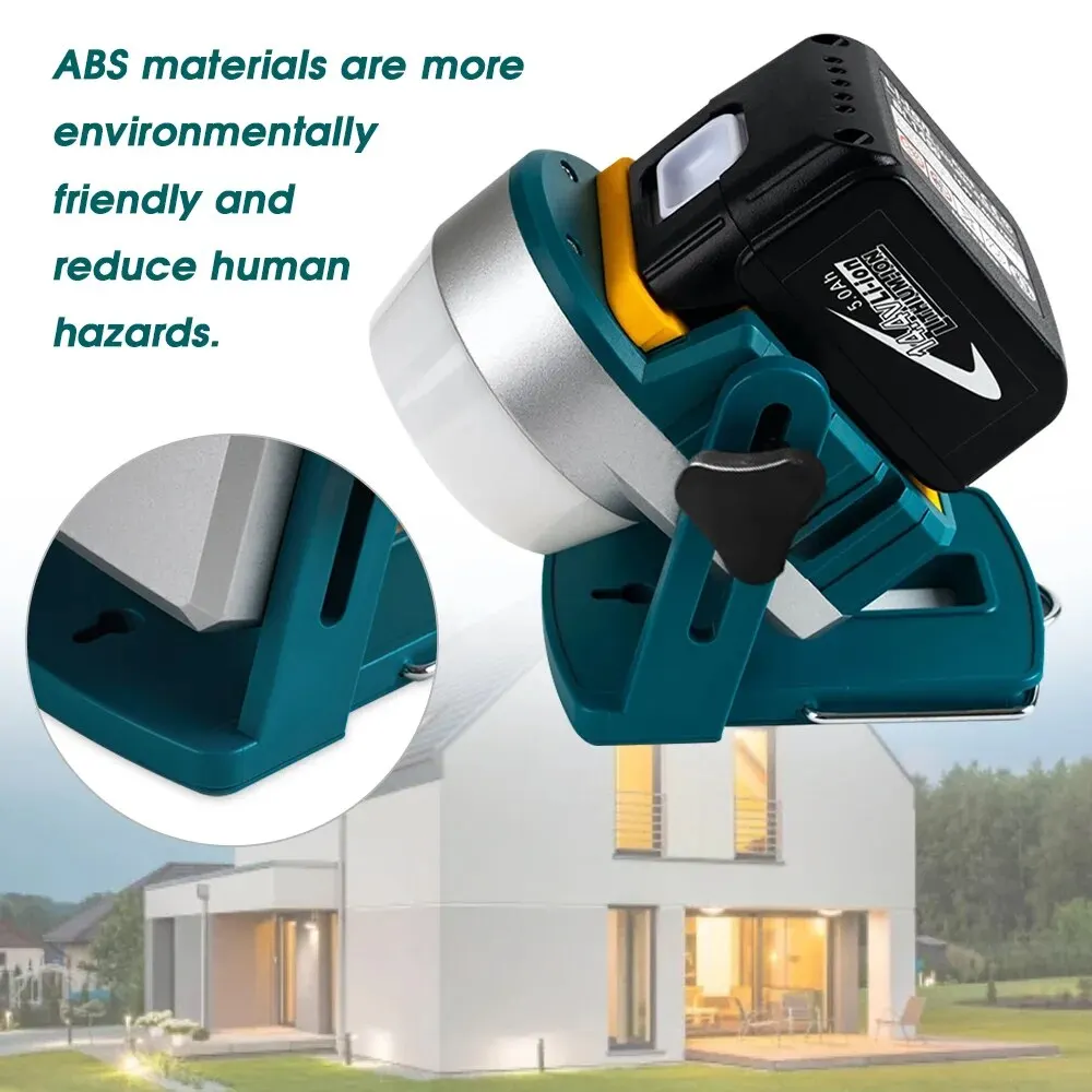 Potente luz LED de trabajo para acampar, lámpara de linterna para Makita, batería de iones de litio de 18V, M18, BL1830, BL1840, BL1850 - imagen 4