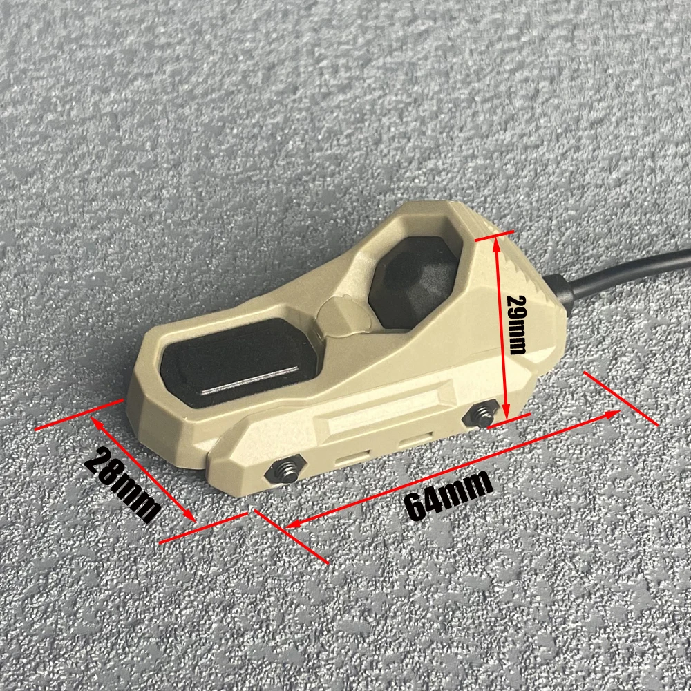 Botón de interruptor de presión remoto ModButton de doble función, enchufe de 3,5mm/enchufe SF/2,5mm/enchufe de grúa compatible con riel Picatinny Mlok Keymod - imagen 4