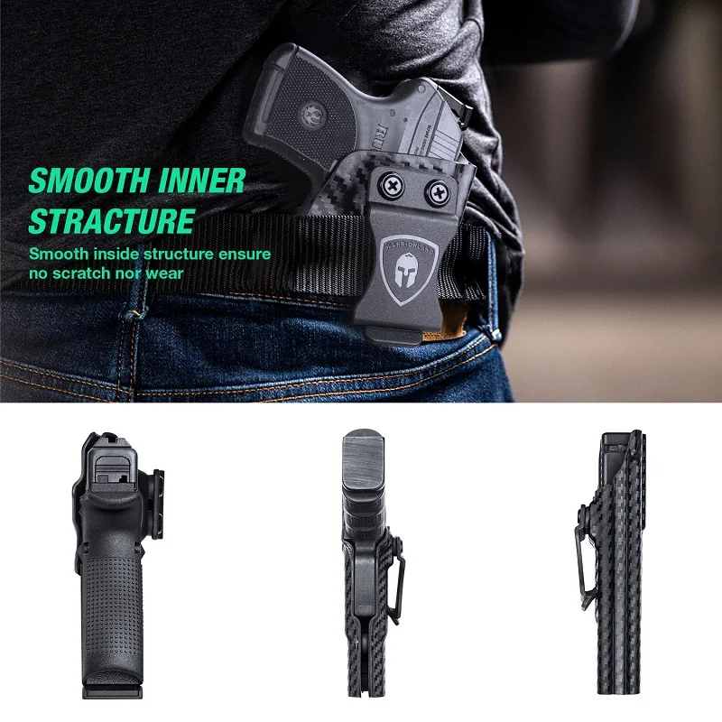 Fundas de carbono IWB Fider para S & W Bodyguard 380, pistolera táctica de dibujo rápido para exteriores, bolsas de pistola para mano derecha WARRIORLAND - imagen 4