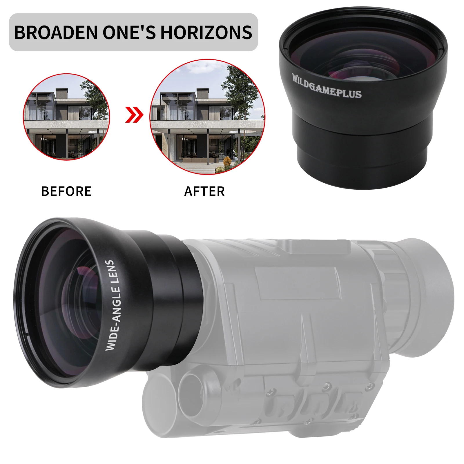 Lente panorámica visión nocturna HD 940nm – Montura Picatinny para monocular - imagen 5