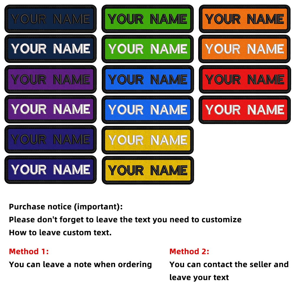 Parches personalizados, parche con nombre personalizado, insignia bordada personalizada colorida, emblemas DIY, bucle de hierro o gancho para ropa - imagen 2