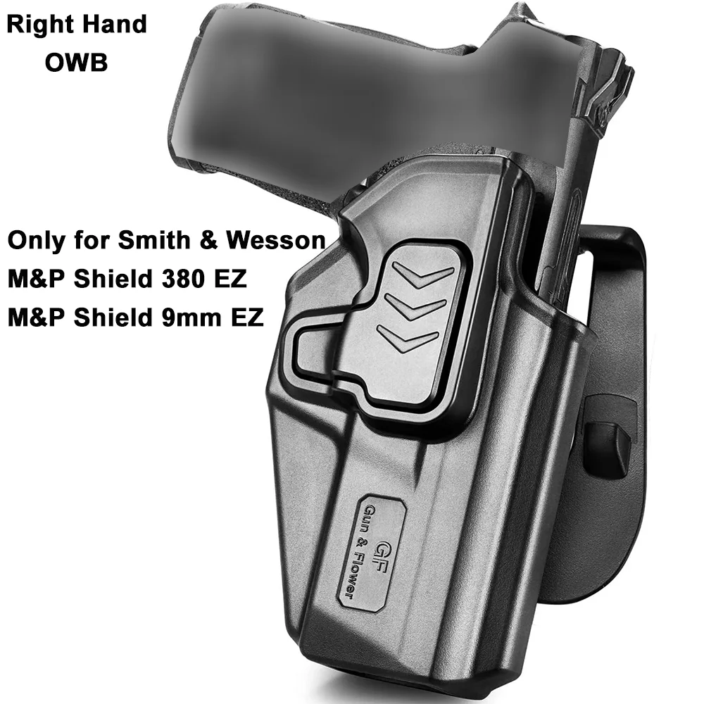 Solo para Smith & Wesson M&P Shield 380 EZ,M&P Shield 9mm EZ, funda OB, sonido de clic, punto rojo, mano derecha - imagen 3