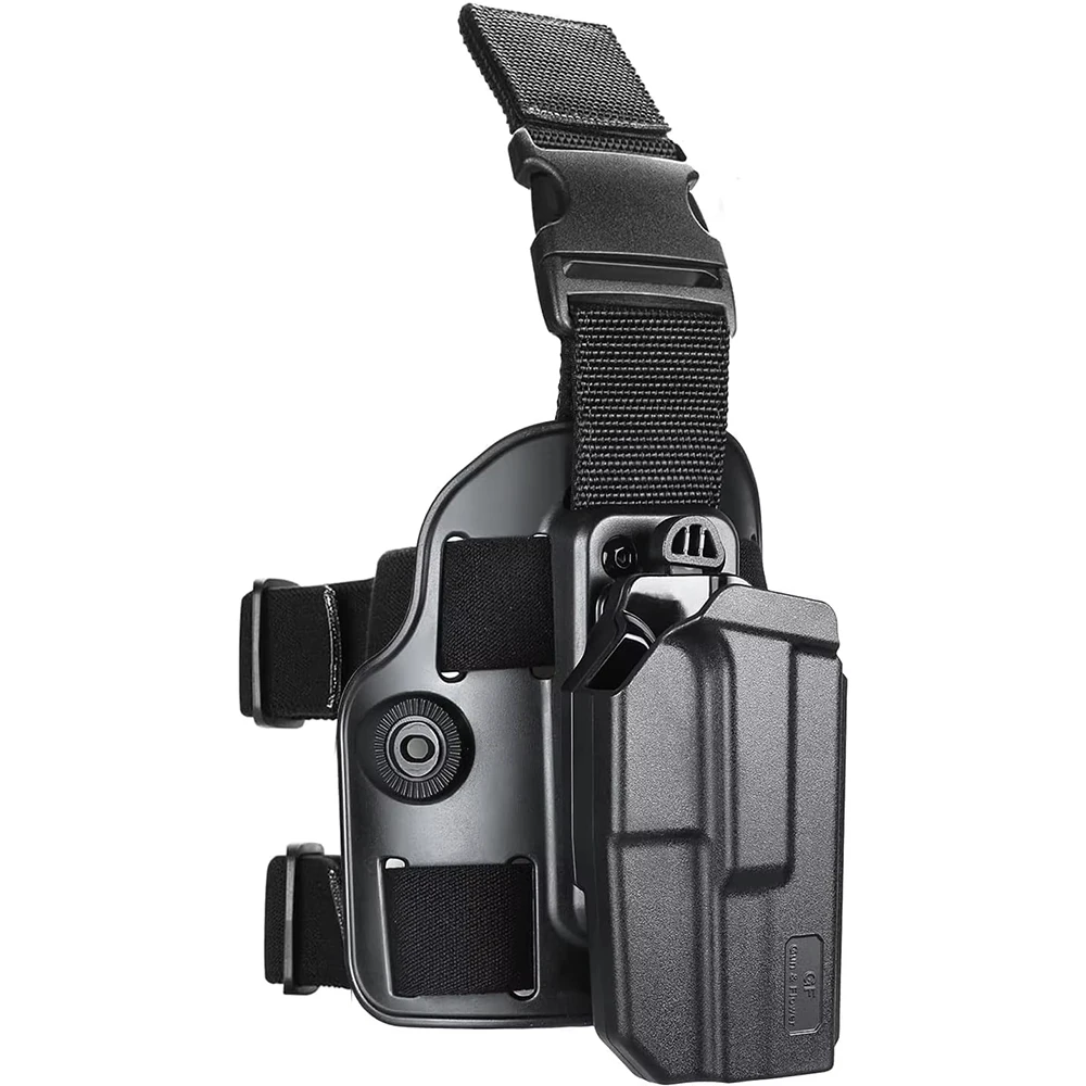 Táctico G19, funda para pierna caída de nivel II, solo apto para Glock19 GEN 3-5,G23/32 Gen 3-4,G19X/44/45, liberación del pulgar de retención, mano derecha - imagen 2