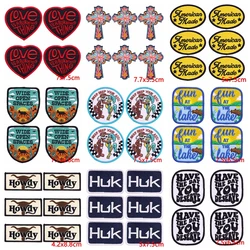 Parche termoadhesivo bordado letras para chaquetas y mochilas