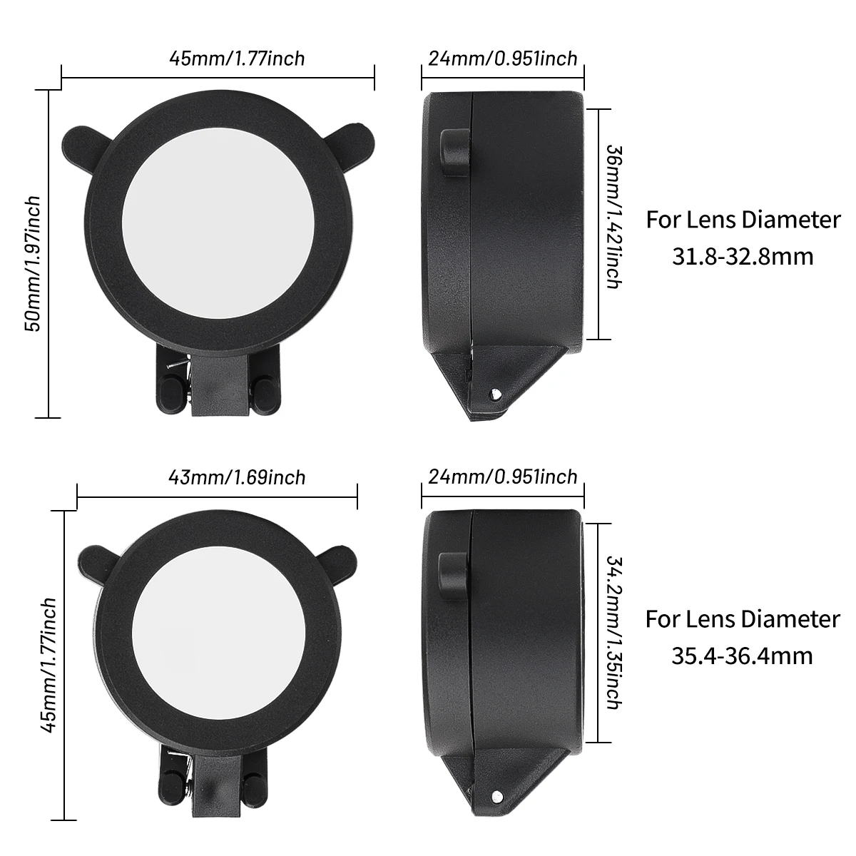 Cubierta de lente de alcance de 32mm-36mm para NVG50/NVG30/NVG10, tapa protectora contra el polvo para lentes, accesorios de caza - imagen 5