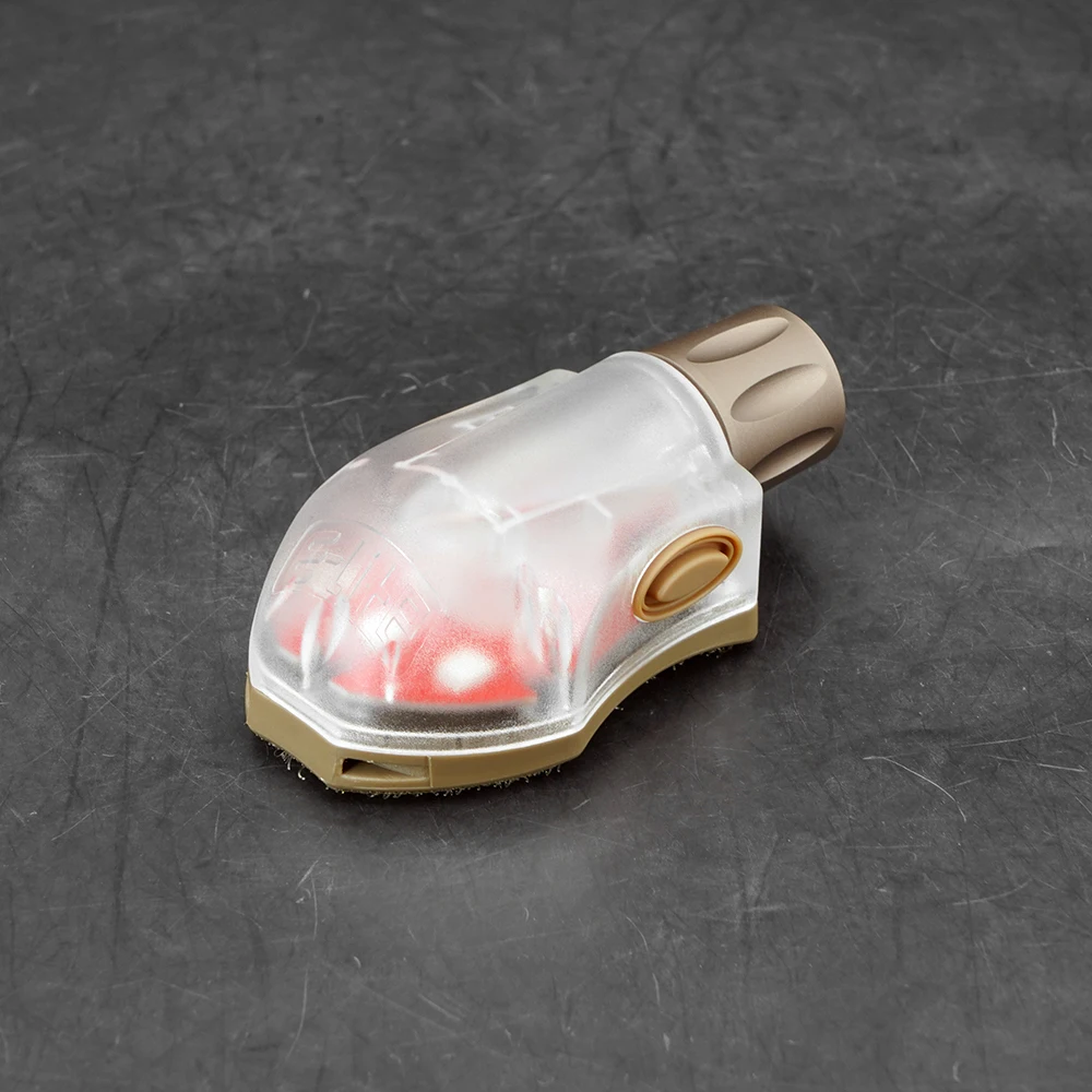 Linterna DE luz Airsoft IR, casco rojo, Manta estroboscópica, bronceado, Color arena - imagen 4