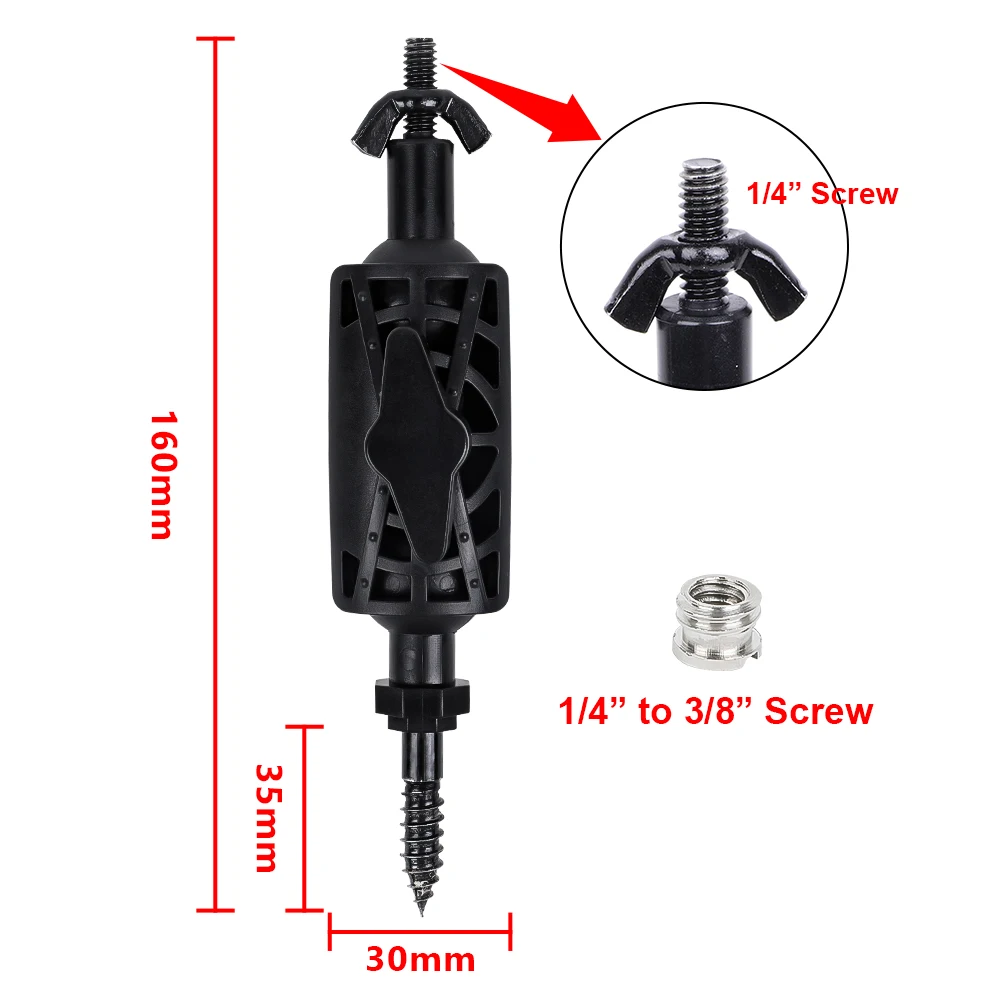 Soporte ajustable para cámara de rastreo, base de montaje para cámara de caza al aire libre con doble cabezal de bola de inclinación giratoria de 360 ° - imagen 3