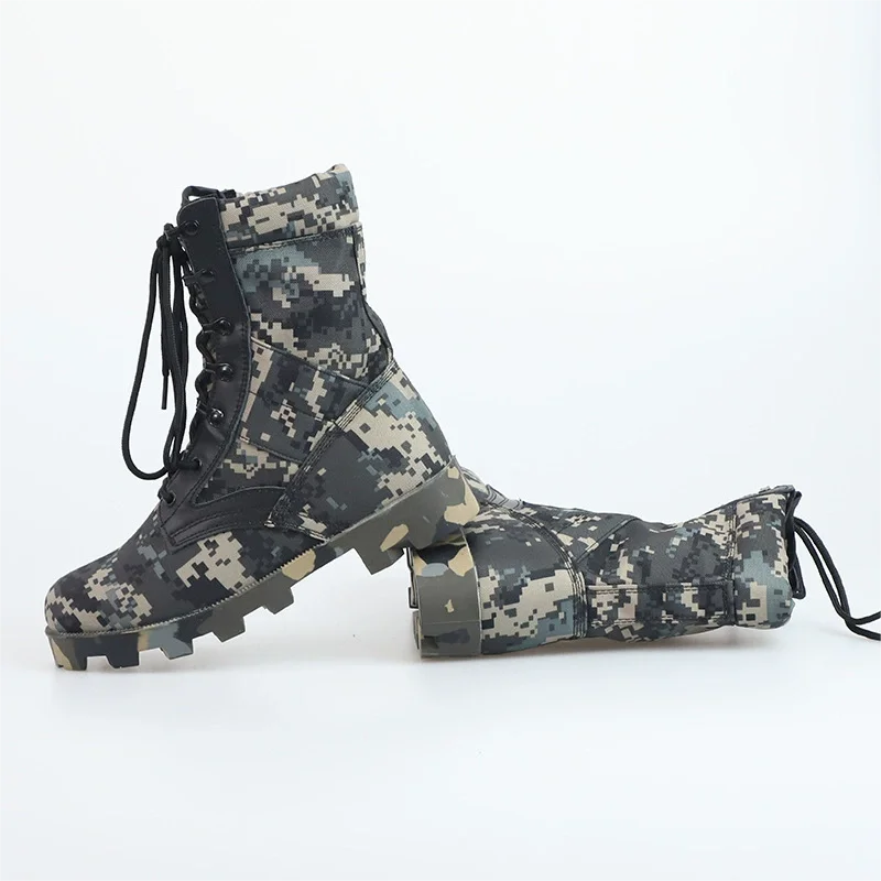 Camfloug-Botas de combate para hombre, calzado para senderismo al aire libre, desierto, entrenamiento todoterreno en la jungla, Botas tácticas altas, gran oferta, novedad de 2023 - imagen 5