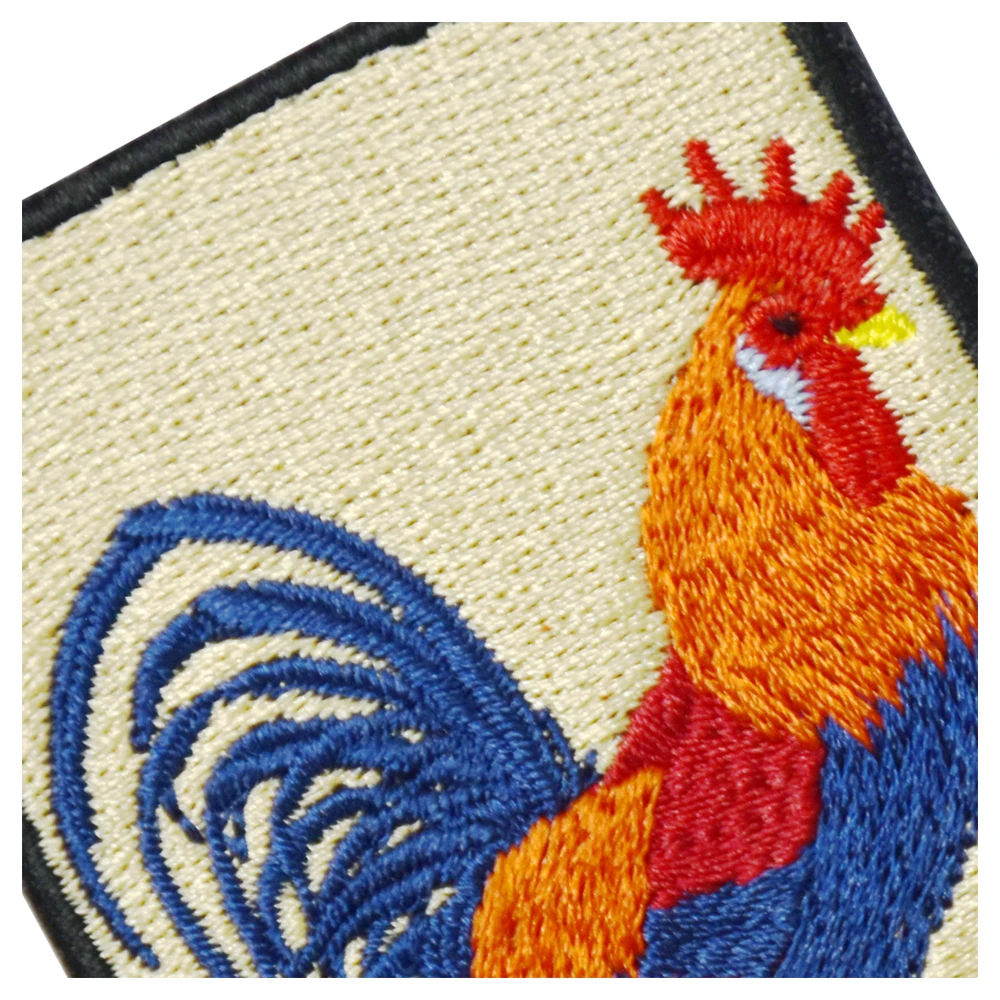 Parches bordados de gallo EL GALLO para ropa, apliques para planchar en chaquetas, parches geniales, insignias para coser ropa - imagen 3
