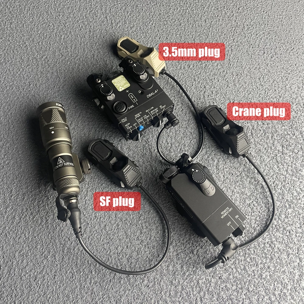 Botón de interruptor de presión remoto ModButton de doble función, enchufe de 3,5mm/enchufe SF/2,5mm/enchufe de grúa compatible con riel Picatinny Mlok Keymod - imagen 5