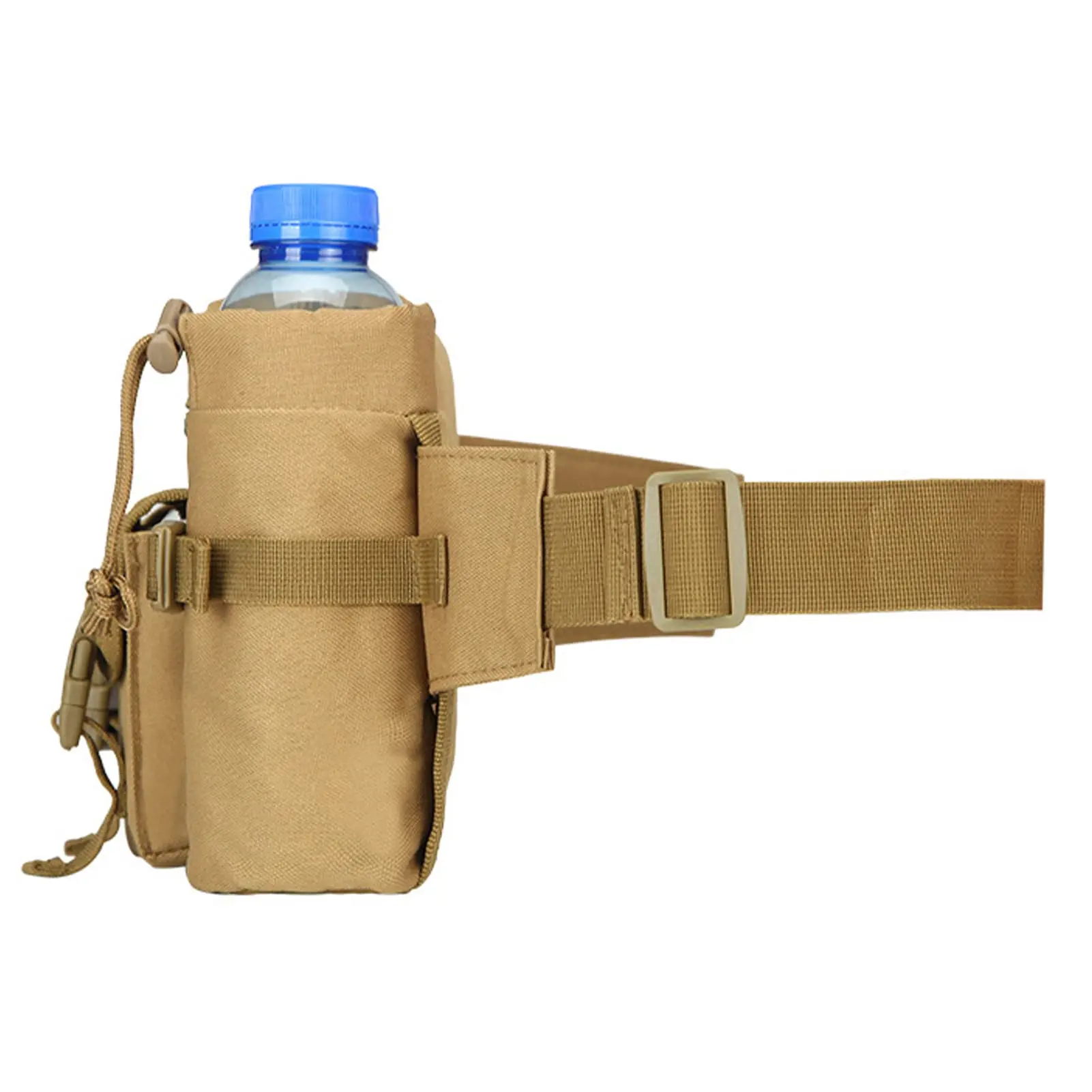 Riñonera para exteriores, riñonera impermeable de nailon, cómoda, de gran capacidad, para viajes, deportes, color canela - imagen 4