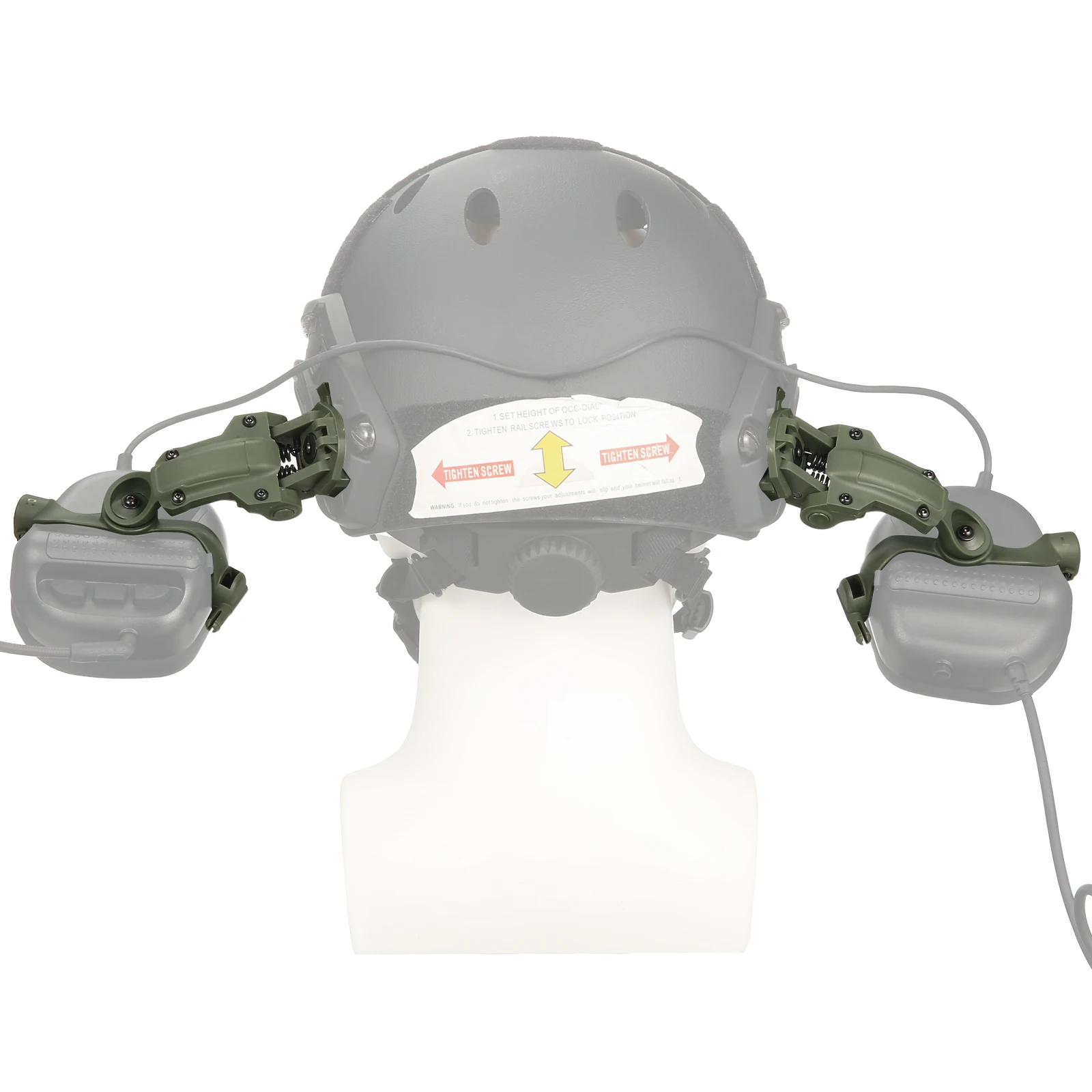 Kit de soporte para auriculares de tiro, adaptador de riel para casco con rotación multiángulo, compatible con OPS Core ARC y Team Wendy M-LOK, soporte para auriculares - imagen 5