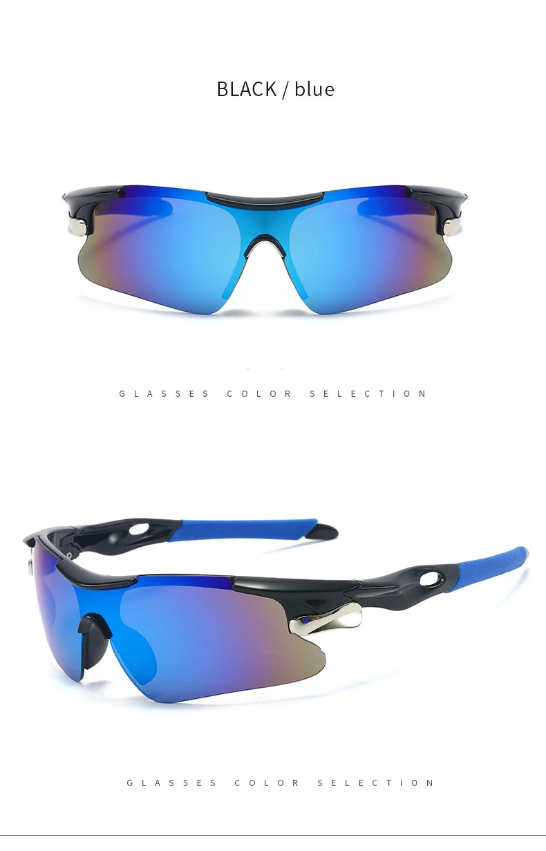 Un par de gafas de sol con lentes azules