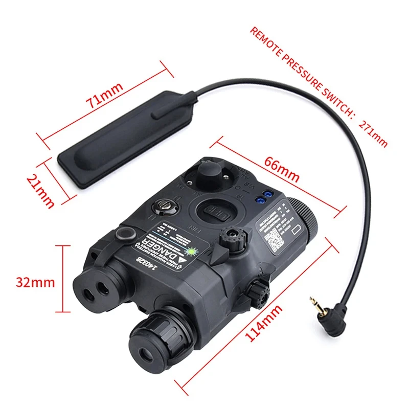 PEQ-15 Puntero Láser Airsoft Verde Rojo Azul IR LED Táctico - imagen 2