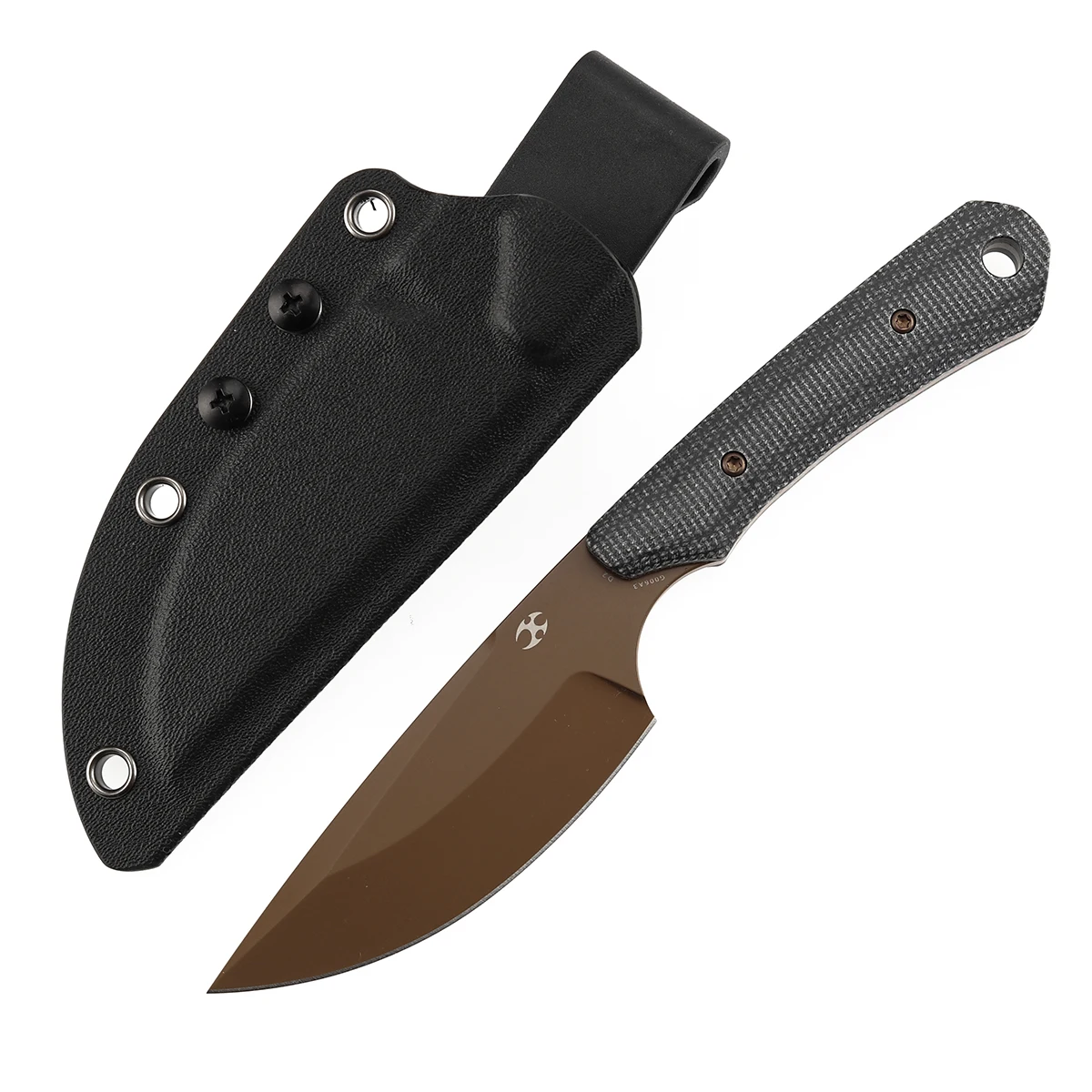 Kansept G006 cuchillo de hoja fija Flank D2 G10 Micarta fibra carbono - imagen 3