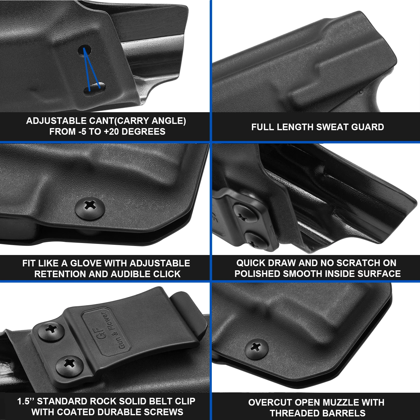 Funda CZ P07 IWB Kydex compatible con CZ P07 Pist0L, bolsas de transporte ocultas para exteriores, funda de dibujo rápido para mano derecha e izquierda - imagen 5