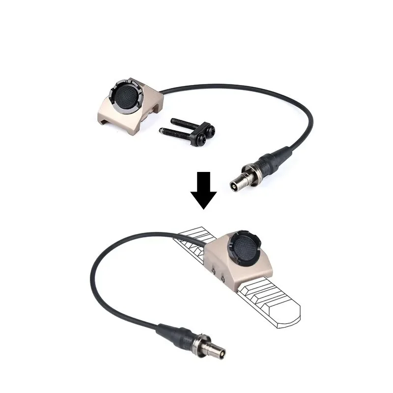 WADSN-interruptor táctico de presión de botón caliente para linterna, accesorios de arma de riel Picatinny, PEQ-15, M600, M300, Airsoft Scout - imagen 5