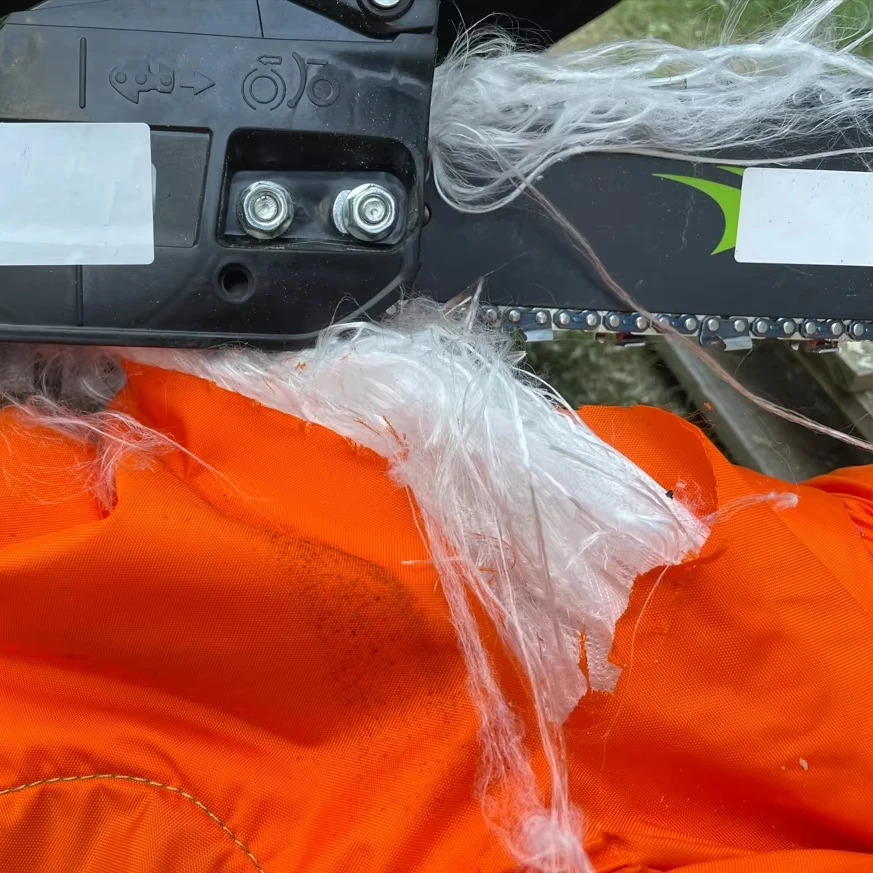 Pantalones de seguridad para motosierra técnica EN340, tela de protección de 8 capas, pantalones para cortar madera, protección anticorte para motosierra, Chaps Forest - imagen 5